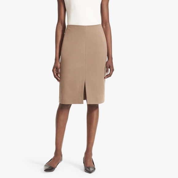 MM. Lafleur Women’s Greenpoint Skirt in Russett Brown Doubleknit Jersey Pencil 8 - Picture 1 of 8